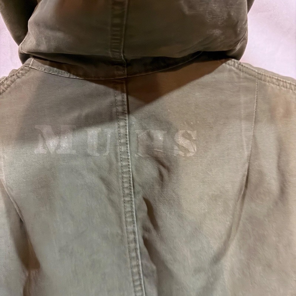 Vtg US Army Parka M47 Korean War OD Cotton Talon Zip Removable Pile Liner